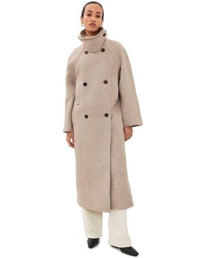 ALIGNE Henrietta Double Breasted Coat - Natural