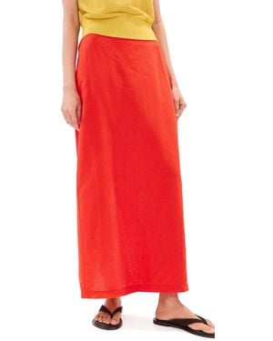 Le Bos Vanessa Linen Maxi Skirt - Red