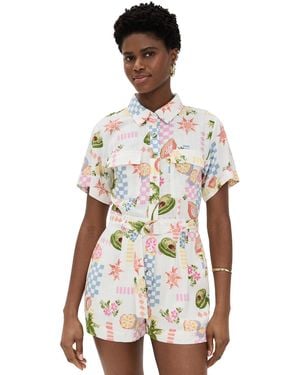 MINKPINK Gracie Belted Romper - Multicolor