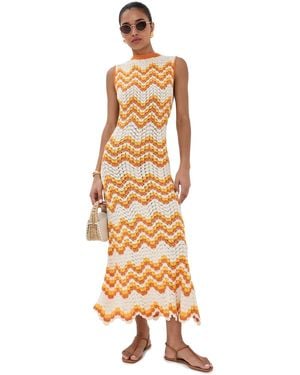 Escvdo Huayna Crochet Maxi Dress - Metallic