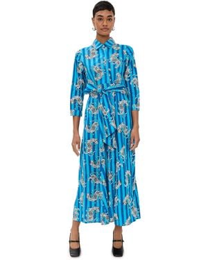 Guadalupe Luciana Dragon Dress - Blue