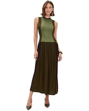 Ulla Johnson Amaliya Jersey Sleeveless Dress - Green