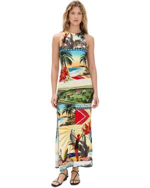 Alice + Olivia Pania Racer Neck Maxi Dress - Multicolor