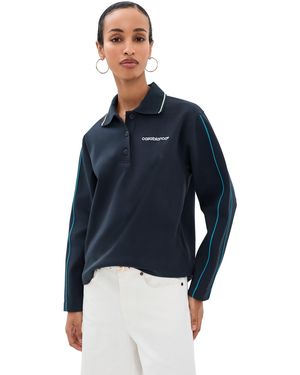 CASABLANCA Punto Polo Collared Sweatshirt - Blue