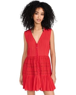 Playa Lucila Eyelet Dress - Red