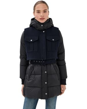 Veronica Beard Jarvis Down Puffer Coat - Blue