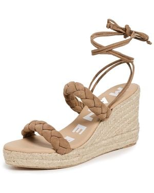 Manebí Braided Wedge Espadrilles - White