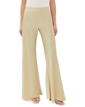 Rosetta Getty Bias Cut Wide Leg Pants - Natural