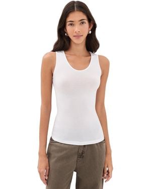 RENGGLI Scoop Neck Tank - White