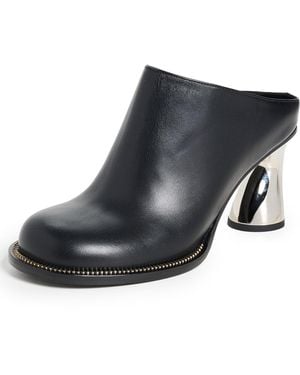 Paul Andrew Disc Zip Mules - Black