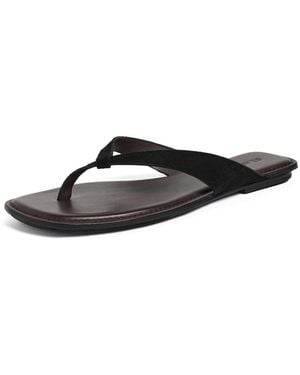 St. Agni Opanka Suede Sandals - Black