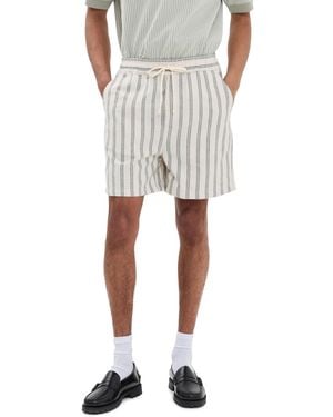 Les Deux Lawson Stripe Shorts - White