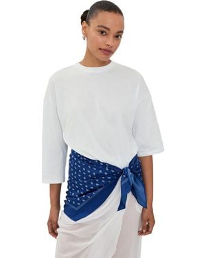 Christopher Esber Bandana Silk Scarf Pareo Tee - White