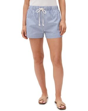 PERFECTWHITETEE Riley Woven Striped Shorts - Blue