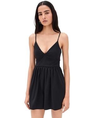 Susana Monaco String V Romper - Black