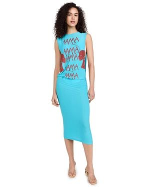 House of Aama T-Shirt Dress - Blue