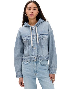 Rag & Bone Miramar Trucker Hoodie - Blue