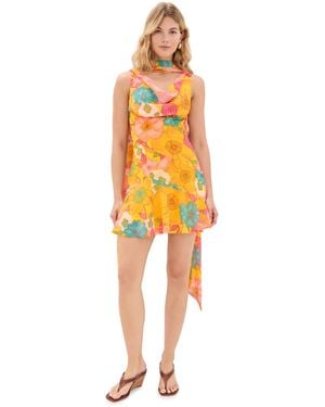 Never Fully Dressed Sophie Floral Mini Dress - Orange