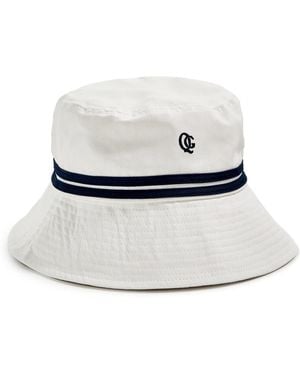 Quiet Golf Monogram Bucket Hat - White
