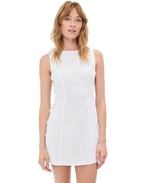 Le Bos Jane Linen Mini Dress - White