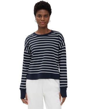Sweaty Betty After Class Crop Sweatshirt - Blue