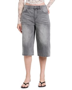 AFRM Carmen Longline Wide Leg Jorts - Grey