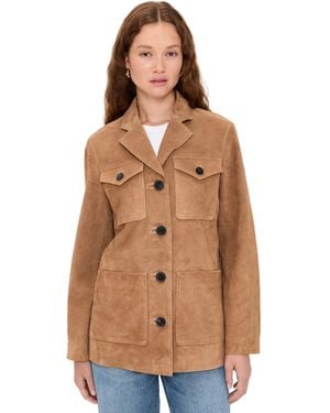 Madewell Long Chore Blazer - Brown