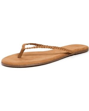 TKEES Lily Braid Flip Flops - Black