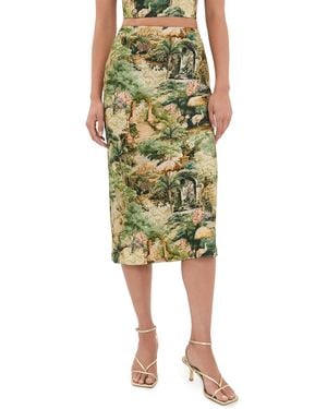 Alice + Olivia Maeve Slip Skirt - Green