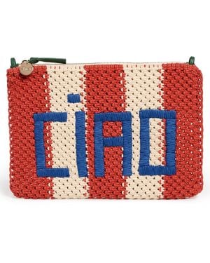 Clare V. Flat Clutch With Tabs - Red