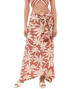 dress to Cropped Crepe Skirt - Red