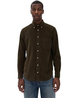 Gitman Vintage Thin Wale Corduroy Shirt - Black