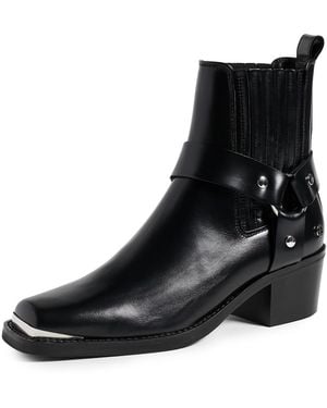 Anine Bing Mid Biker Boots - Black