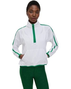 Beyond Yoga Contrast Half Zip Pullover - Green