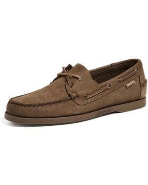 Sebago Docksides Portland Nubuck Boat Shoes - Gray