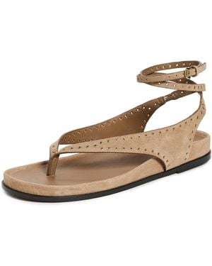 Madewell The Eleni Ankle-Wrap Thong Sandal - Multicolor