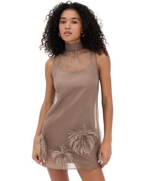 STAUD Albee Mini Dress - Brown