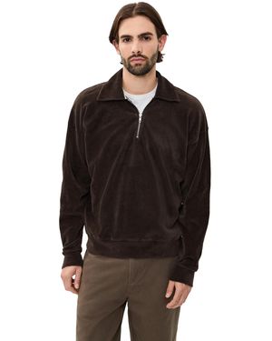 Asher Claude Quarter Zip - Black