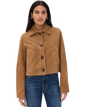 FAVORITE DAUGHTER Small Town Girl Suede Jacket - Blue