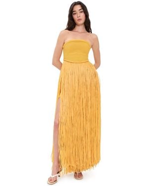 Aje. Florentia Raffia Maxi Dress - Orange