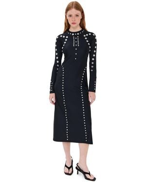 Coperni Snap Techno Jersey Dress - Blue