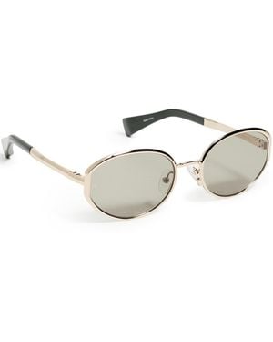 Rag & Bone Round Metal Sunglasses - Black