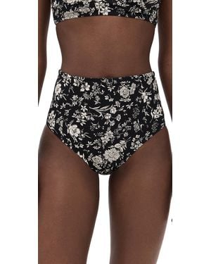 Ulla Johnson Zahara High Waisted Bikini Bottoms - Black