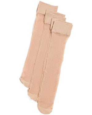 Stems Essential Sheer Knee Socks Set Of Three - White