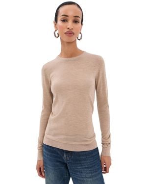 Tibi Tissue Cashmere Crew Neck Pullover - Blue