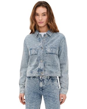 GOOD AMERICAN Crystal Denim Jacket - Blue