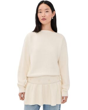 Source Unknown Corinth Peplum Sweater - Natural