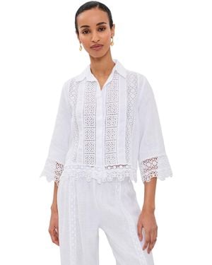 Temptation Positano Natisso Linen Top - White