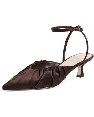 Loeffler Randall Rio Smocked Kitten Heels - Black