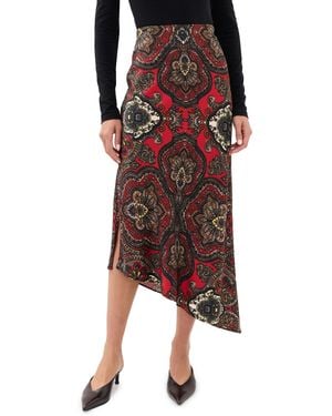 Alice + Olivia Maeve Asymmetric Slip Skirt - Black